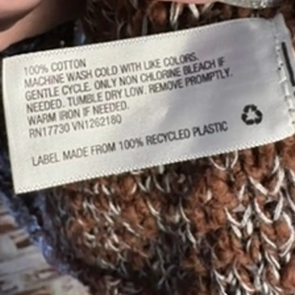 Universal Thread Oversized Pure Cotton Brown Marled Knit V-Neck Sweater